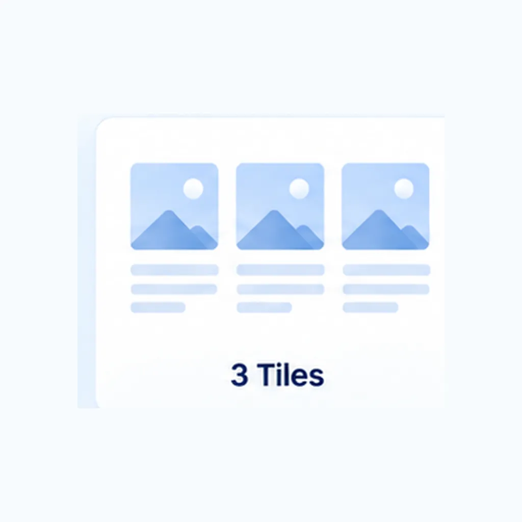 Website Content Components: Three-Tile Layout Website Content Components: Three-Tile Layout