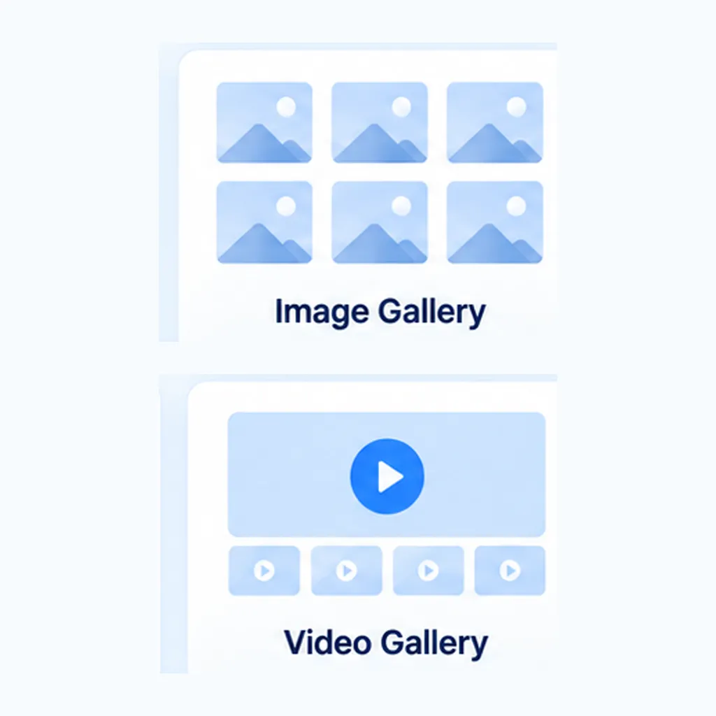 Website Image and Video Gallery Layouts Website Image and Video Gallery Layouts
